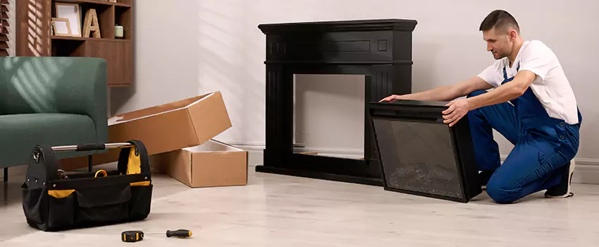Old Rusted Metal Fireplace Repair And Replacement in Bloomington, IL